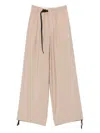 White Sand Beige Wide-leg Trousers In Beige