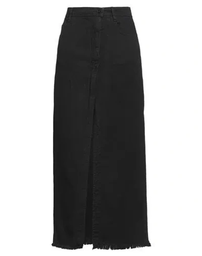 White Sand Woman Denim Skirt Black Size 8 Cotton