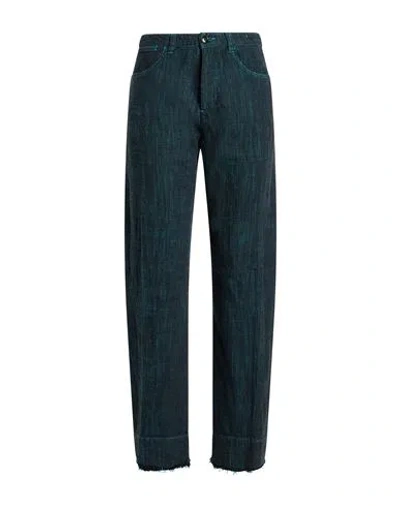 White Sand Woman Jeans Blue Size 6 Cotton