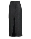 White Sand Woman Maxi Skirt Black Size 6 Polyester, Cotton, Viscose, Polyamide In Black