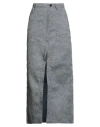 White Sand Woman Maxi Skirt Grey Size 6 Polyester, Cotton In Multi
