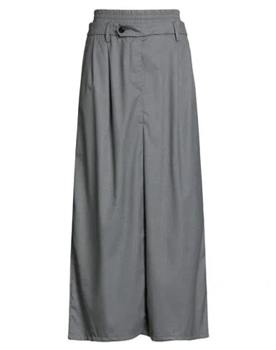 White Sand Woman Maxi Skirt Grey Size 6 Polyester, Viscose, Elastane In Gray
