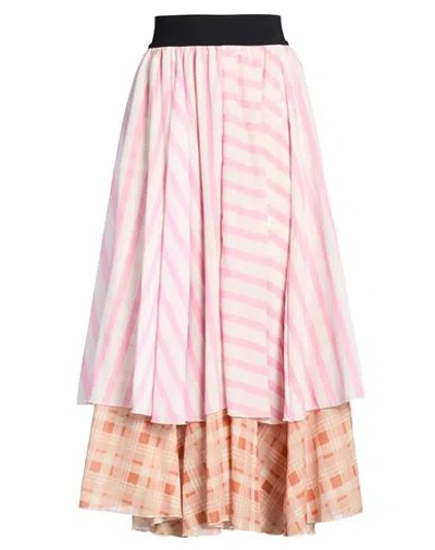 White Sand Woman Maxi Skirt Pink Size 6 Polyester