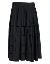 White Sand Woman Midi Skirt Black Size 6 Cotton, Nylon