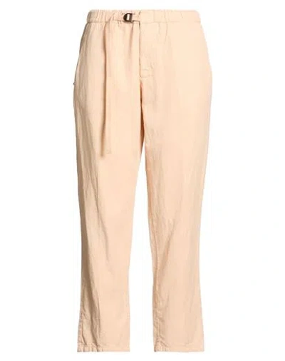 White Sand Woman Pants Apricot Size 2 Lyocell, Linen, Cotton