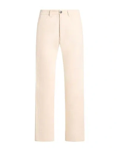 White Sand Woman Pants Beige Size 6 Cotton, Elastane In Neutral