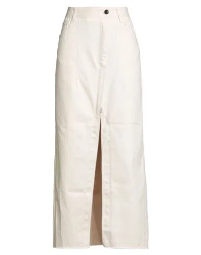 White Sand Woman Pants Beige Size 6 Cotton, Elastane In Neutral