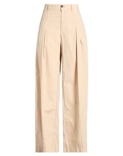 White Sand Woman Pants Beige Size 8 Cotton In Brown