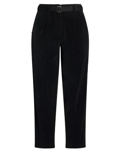 White Sand Woman Pants Black Size 2 Cotton, Elastane