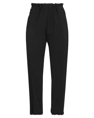 White Sand Woman Pants Black Size 2 Polyester, Virgin Wool, Elastane