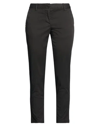 White Sand Woman Pants Black Size 4 Cotton, Elastane