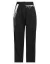 White Sand Woman Pants Black Size 6 Linen, Cotton, Elastane In Black