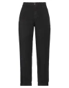 White Sand Woman Pants Black Size 4 Lyocell, Linen In Black
