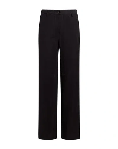 White Sand Woman Pants Black Size 6 Polyester, Viscose, Elastane