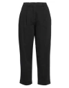 White Sand Woman Pants Black Size 8 Cotton, Elastane In Black
