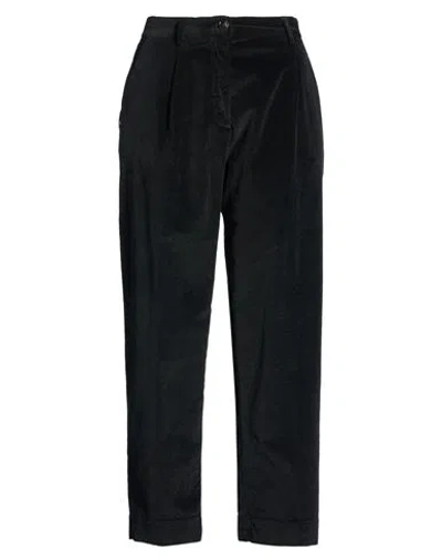 White Sand Woman Pants Black Size 8 Cotton, Modal, Elastane