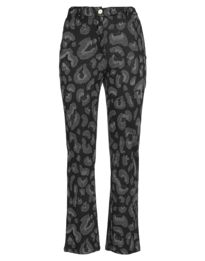 White Sand Pants In Black