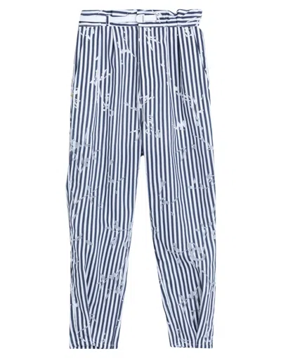 White Sand Pants In Blue