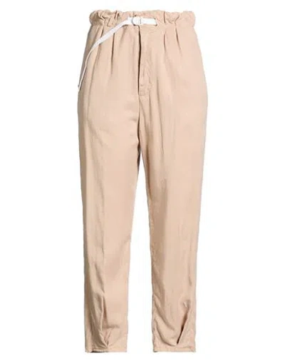 White Sand Woman Pants Blush Size 4 Lyocell In Neutral