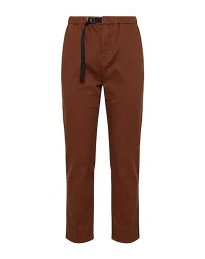 White Sand Woman Pants Brown Size 00 Cotton, Elastane In Burgundy