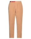 White Sand Woman Pants Camel Size 00 Cotton, Elastane In Beige
