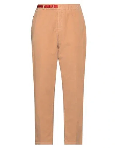 White Sand Woman Pants Camel Size 00 Cotton, Elastane In Beige