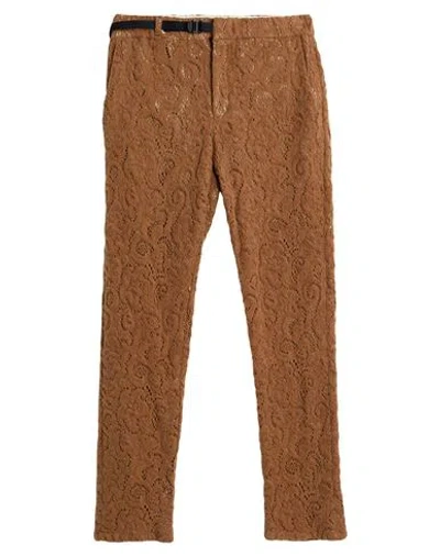 White Sand Woman Pants Camel Size 4 Acrylic, Nylon, Wool In Brown