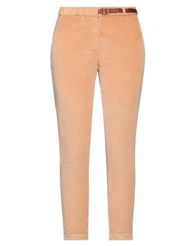 White Sand Woman Pants Camel Size 6 Cotton, Modal, Polyester, Elastane In Beige