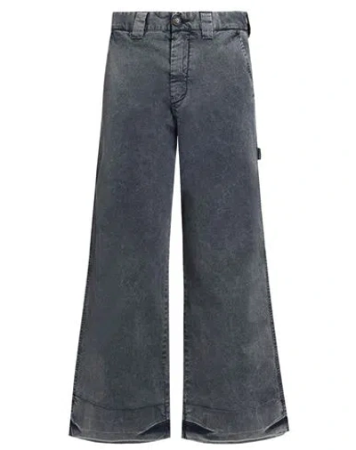 White Sand Woman Pants Charcoal Size 4 Cotton, Elastane In Blue