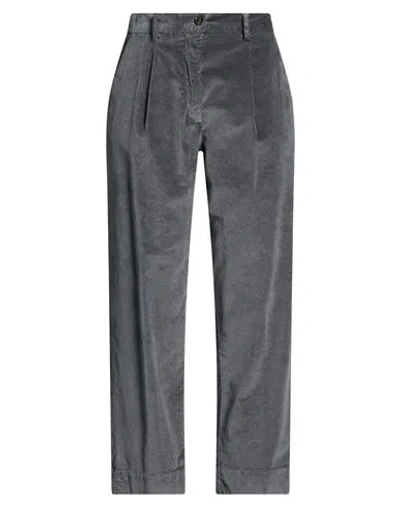 White Sand Woman Pants Charcoal Size 4 Cotton, Modal, Elastane In Gray