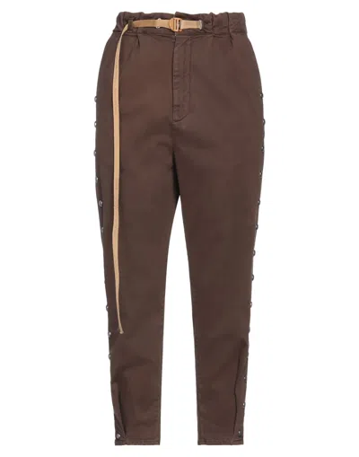 White Sand Pants In Brown