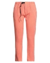 White Sand Woman Pants Coral Size 0 Cotton, Wool, Silk In Red