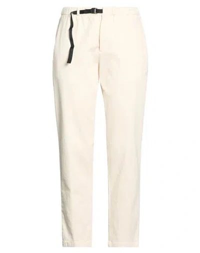 White Sand Woman Pants Cream Size 1 Cotton, Elastane