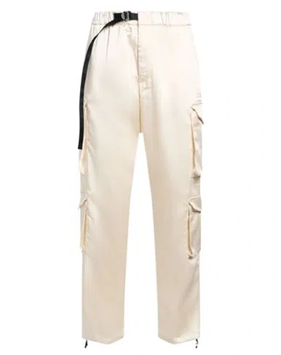 White Sand Woman Pants Cream Size 4 Polyester, Elastane