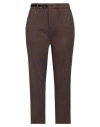 White Sand Woman Pants Dark Brown Size 0 Polyester, Viscose, Elastane