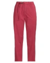 White Sand Pants In Red