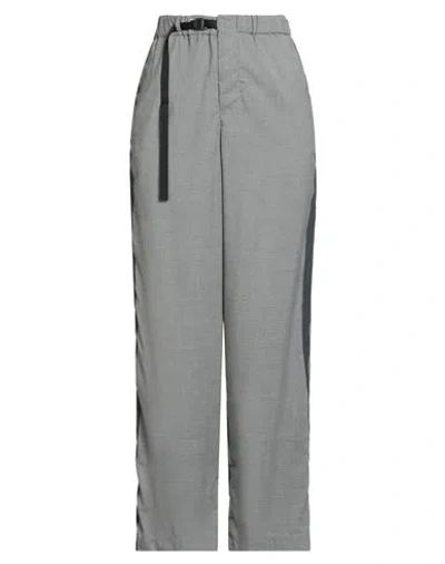 White Sand Woman Pants Grey Size 6 Polyester, Wool, Viscose, Elastane In Gray