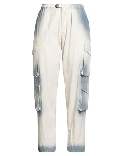 White Sand Woman Pants Ivory Size 4 Cotton