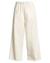 White Sand Woman Pants Ivory Size 6 Cotton In White