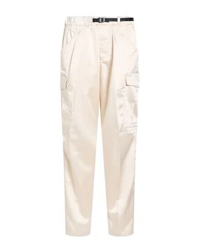 White Sand Woman Pants Ivory Size 8 Polyester, Elastane