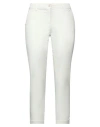 White Sand Woman Pants Light Green Size 10 Cotton, Elastane