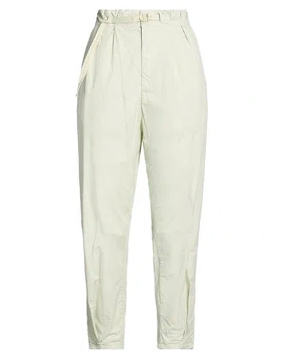 White Sand Woman Pants Light Green Size 8 Cotton, Elastane