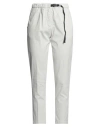 White Sand Woman Pants Light Grey Size 10 Cotton, Tencel, Silk, Elastane