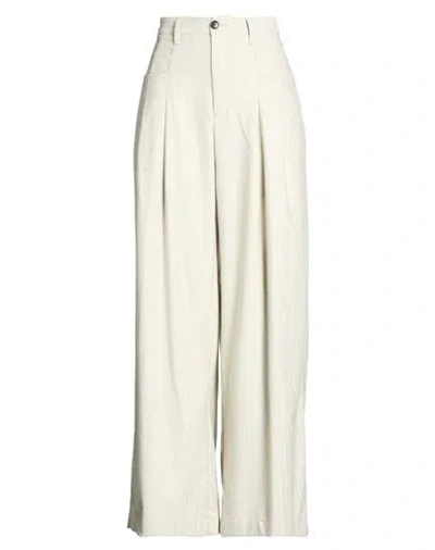 White Sand Woman Pants Light Grey Size 6 Polyester, Viscose, Elastane