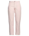 White Sand Woman Pants Light Pink Size 6 Lyocell, Linen