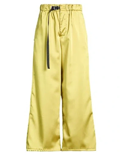 White Sand Woman Pants Lime Green Size 4 Polyester, Elastane