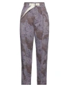 White Sand Woman Pants Mauve Size 6 Cotton In Purple