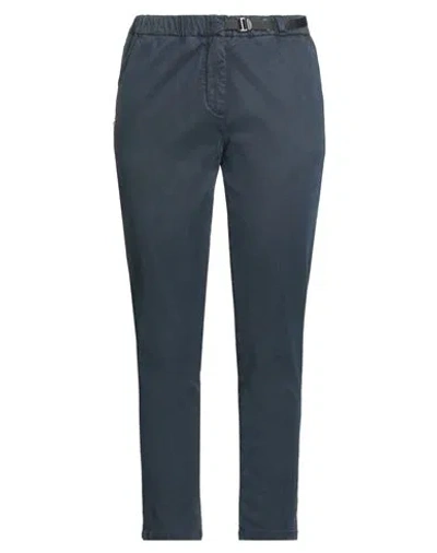 White Sand Woman Pants Midnight Blue Size 6 Cotton, Tencel, Silk, Elastane