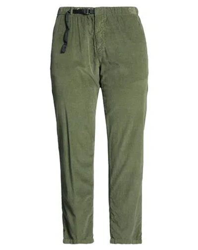 White Sand Woman Pants Military Green Size 10 Cotton, Tencel