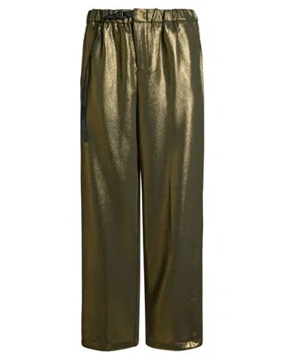 White Sand Woman Pants Military Green Size 2 Polyester, Elastane